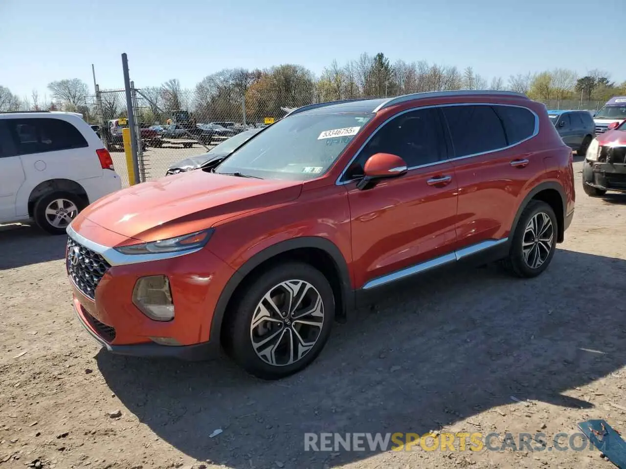 1 fotografías del automóvil dañado 5NMS3CAAXLH186434 HYUNDAI SANTA FE 2020