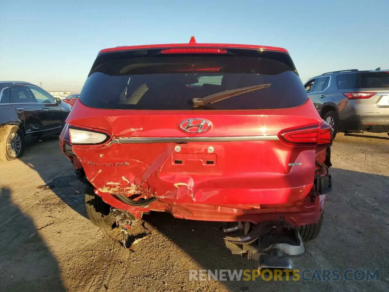 6 fotografías del automóvil dañado 5NMS3CAD0LH196495 HYUNDAI SANTA FE 2020