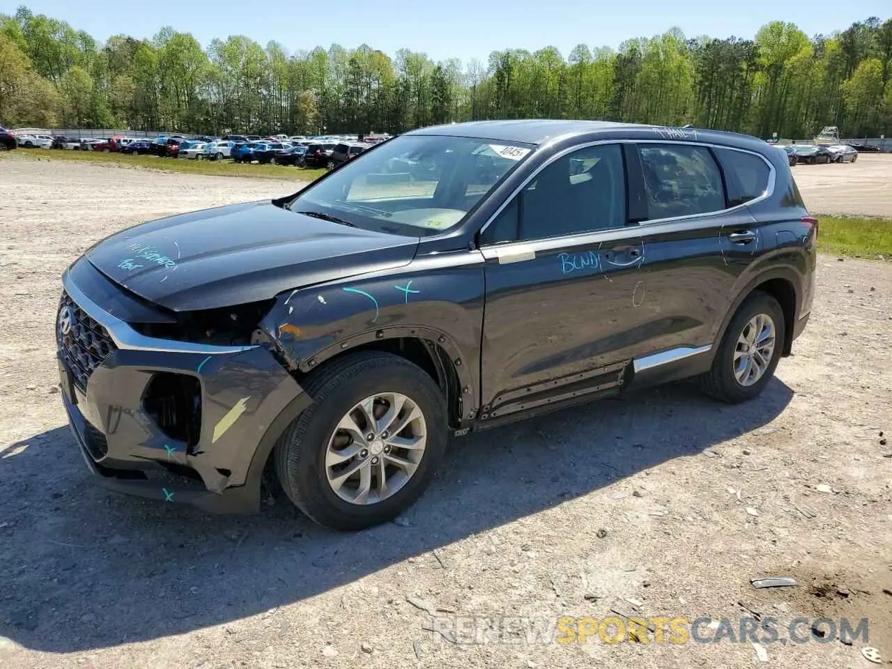 1 fotografías del automóvil dañado 5NMS3CAD0LH235408 HYUNDAI SANTA FE 2020