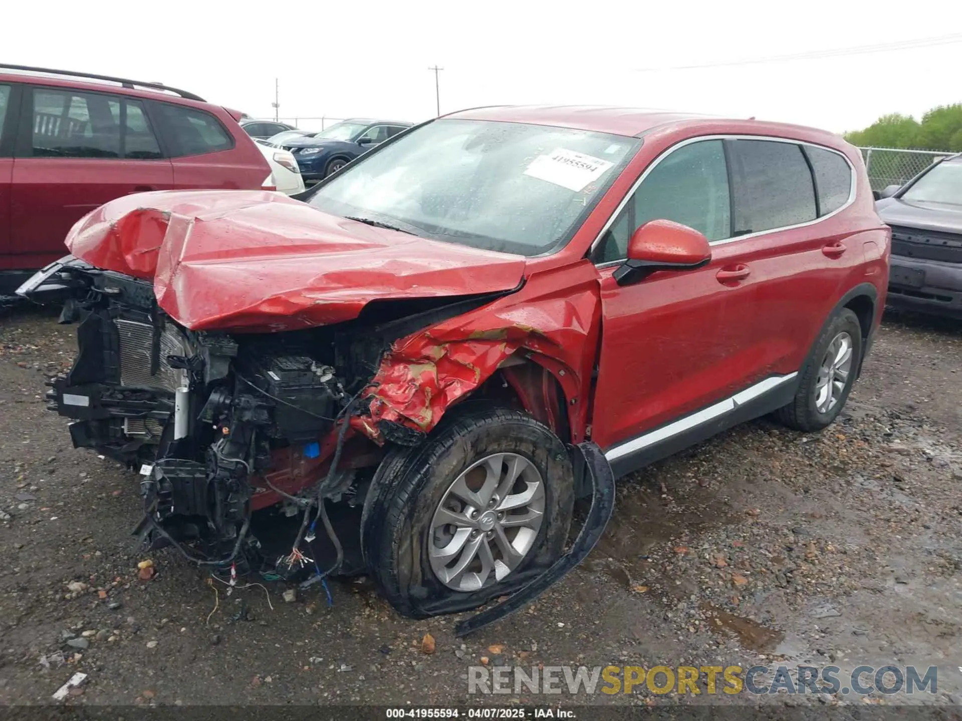 2 fotografías del automóvil dañado 5NMS3CAD0LH236168 HYUNDAI SANTA FE 2020