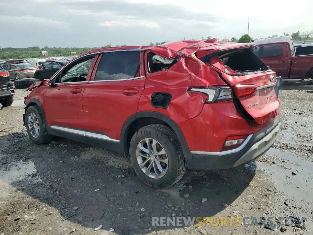 2 fotografías del automóvil dañado 5NMS3CAD0LH296578 HYUNDAI SANTA FE 2020