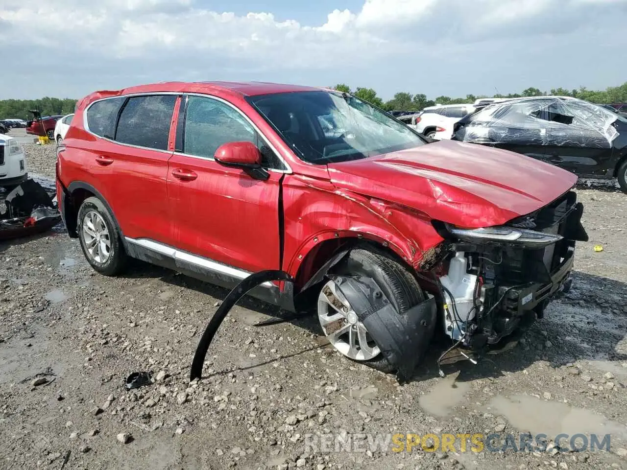 4 fotografías del automóvil dañado 5NMS3CAD0LH296578 HYUNDAI SANTA FE 2020