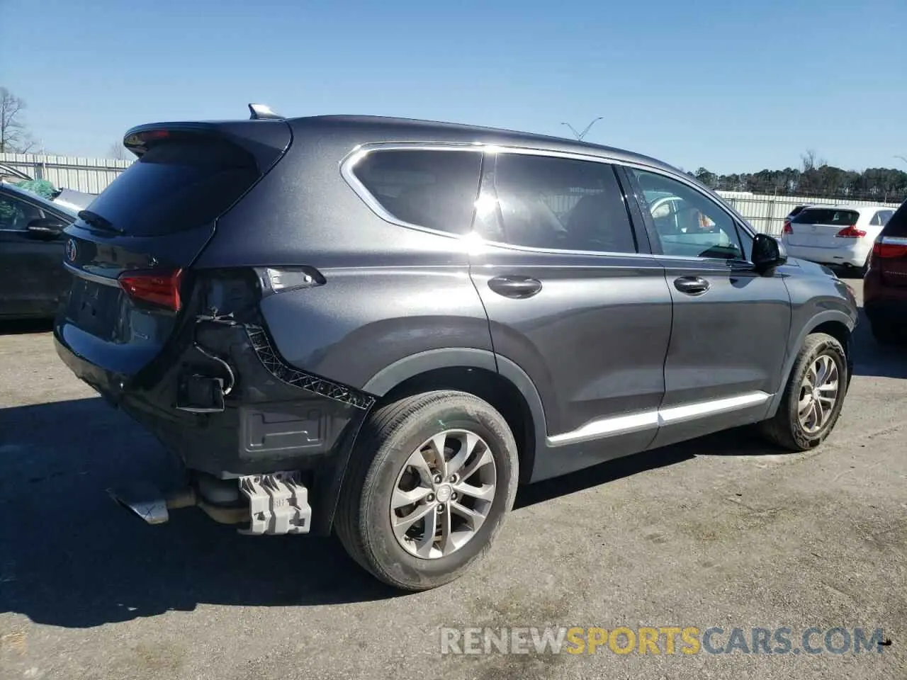 3 fotografías del automóvil dañado 5NMS3CAD3LH190304 HYUNDAI SANTA FE 2020