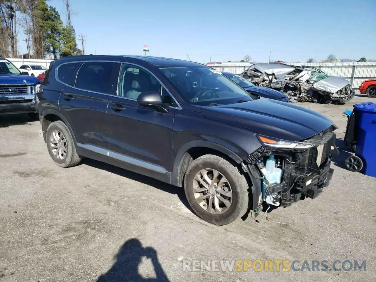 4 fotografías del automóvil dañado 5NMS3CAD3LH190304 HYUNDAI SANTA FE 2020