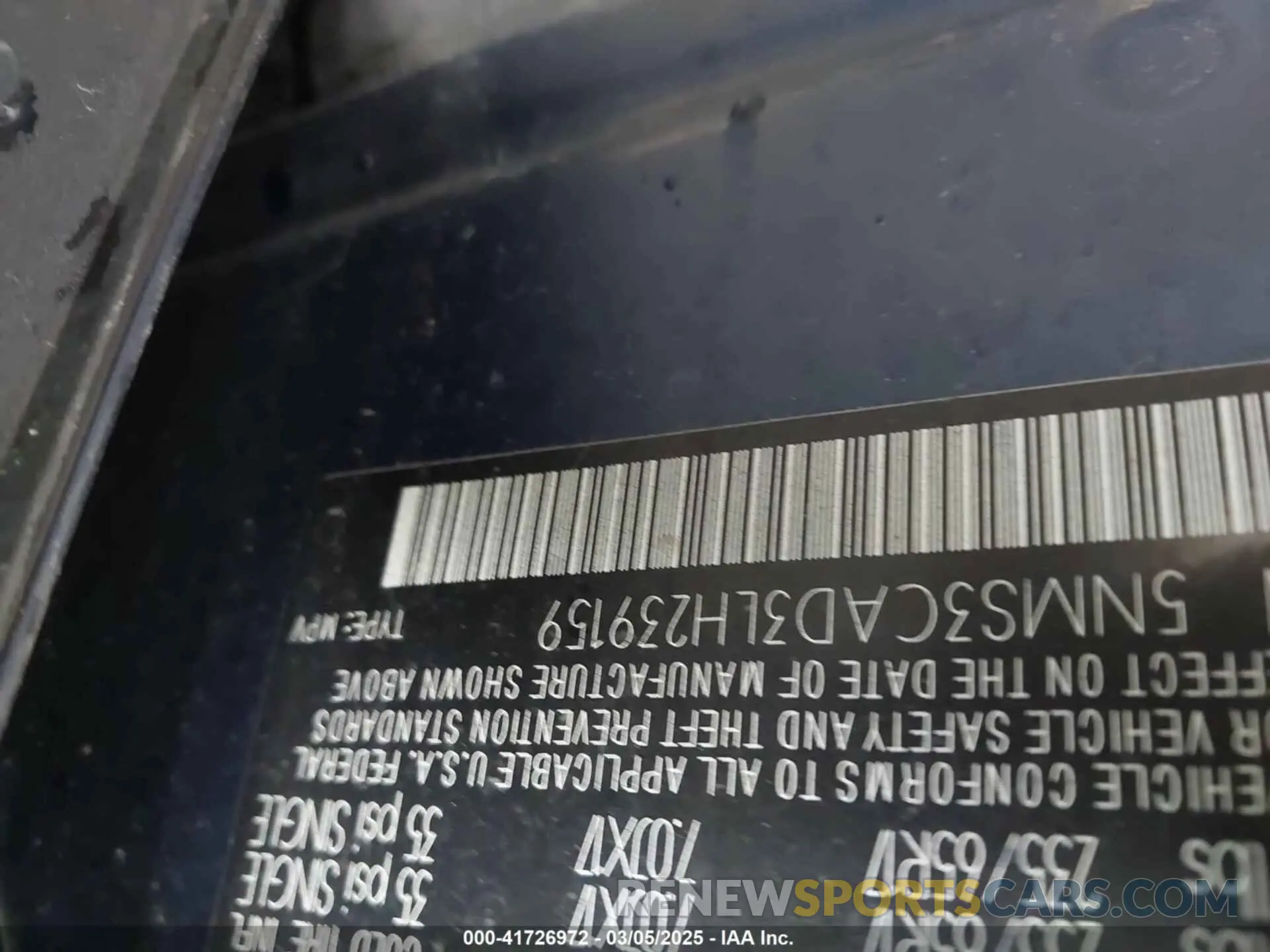 9 fotografías del automóvil dañado 5NMS3CAD3LH239159 HYUNDAI SANTA FE 2020