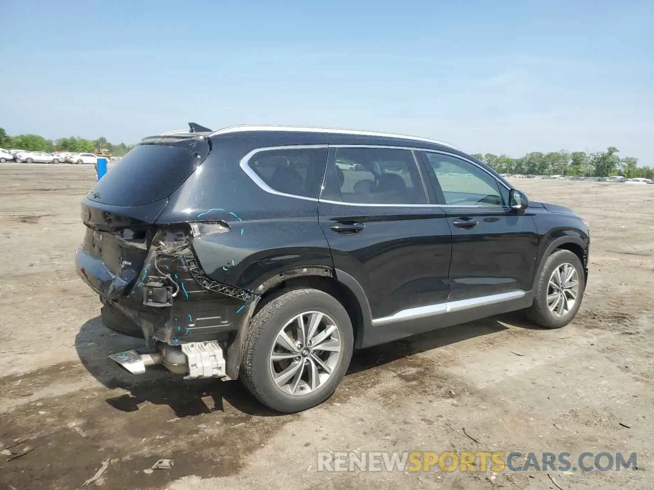 3 fotografías del automóvil dañado 5NMS3CAD5LH241186 HYUNDAI SANTA FE 2020