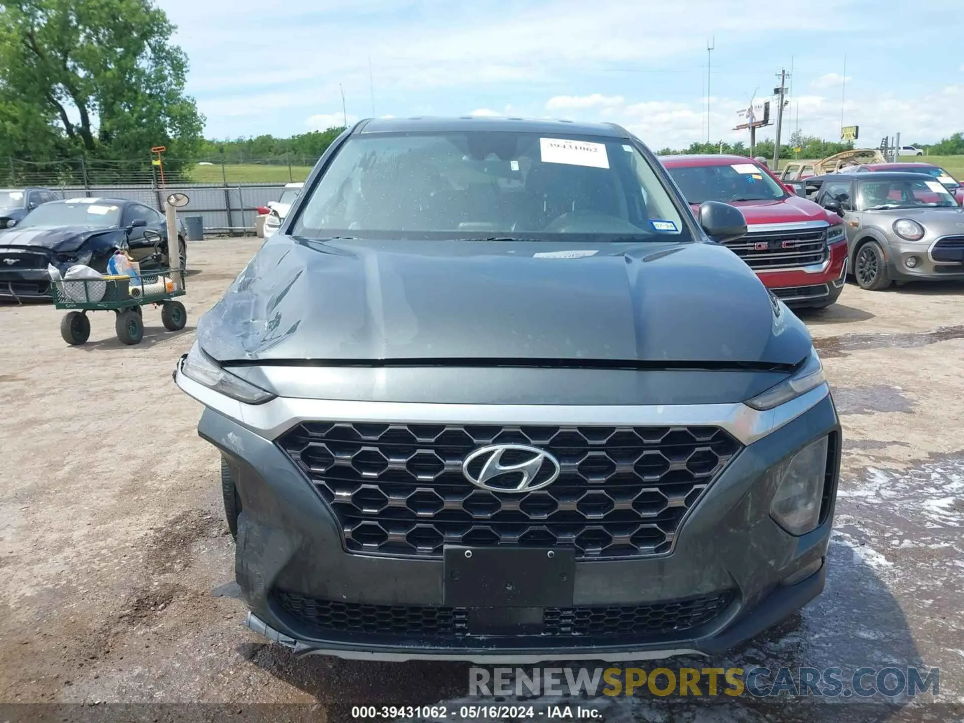 12 fotografías del automóvil dañado 5NMS3CAD5LH256335 HYUNDAI SANTA FE 2020