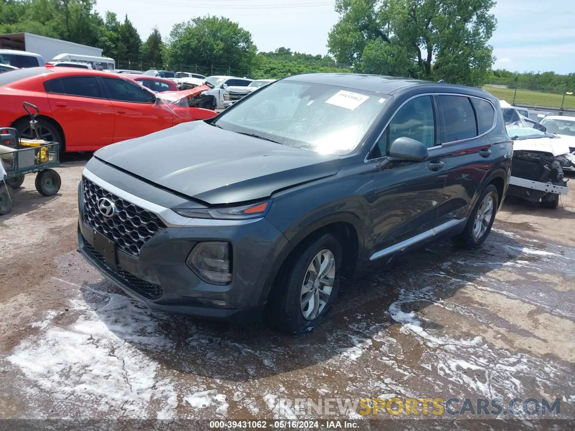 2 fotografías del automóvil dañado 5NMS3CAD5LH256335 HYUNDAI SANTA FE 2020