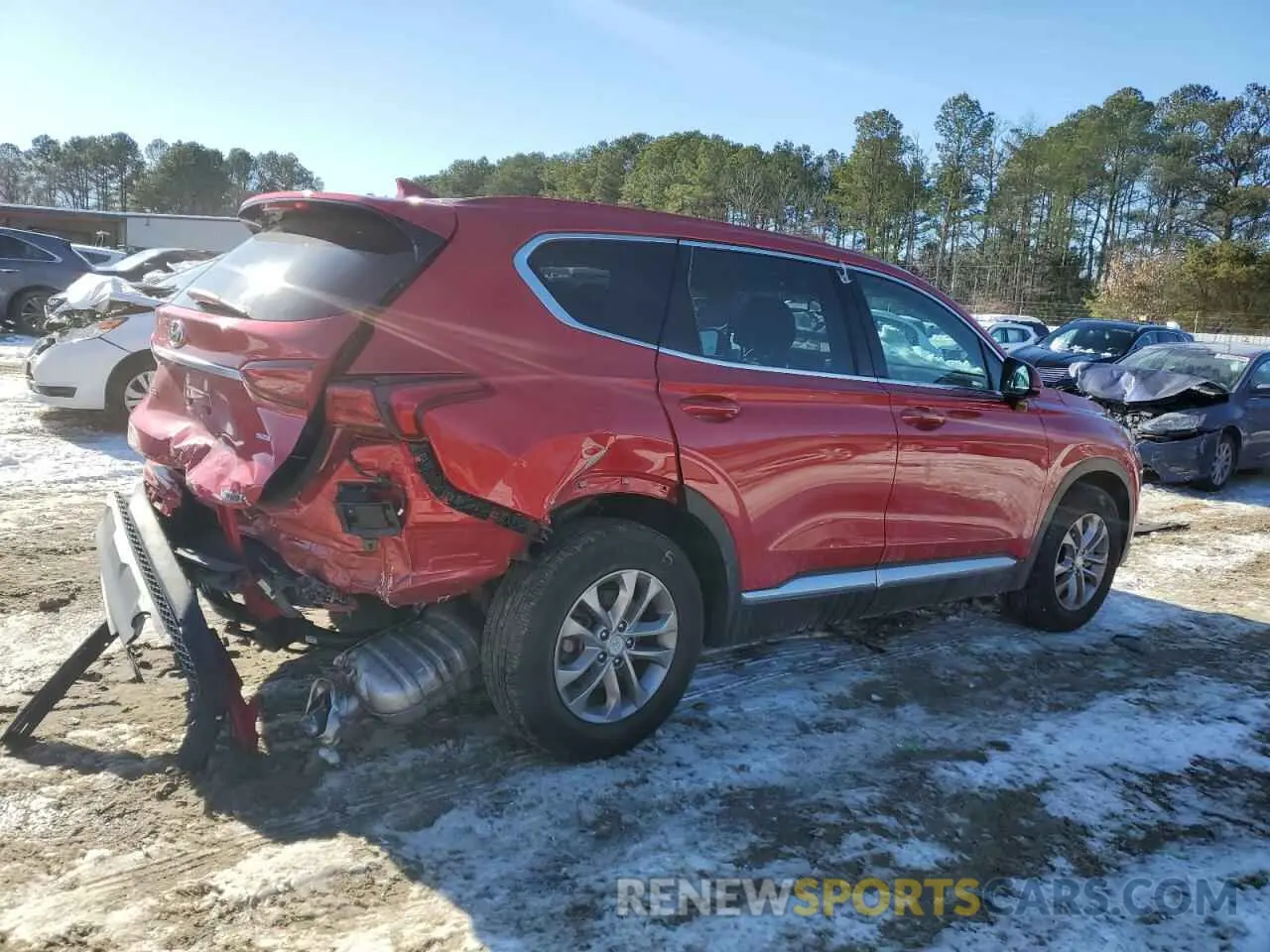 3 fotografías del automóvil dañado 5NMS3CAD9LH279665 HYUNDAI SANTA FE 2020