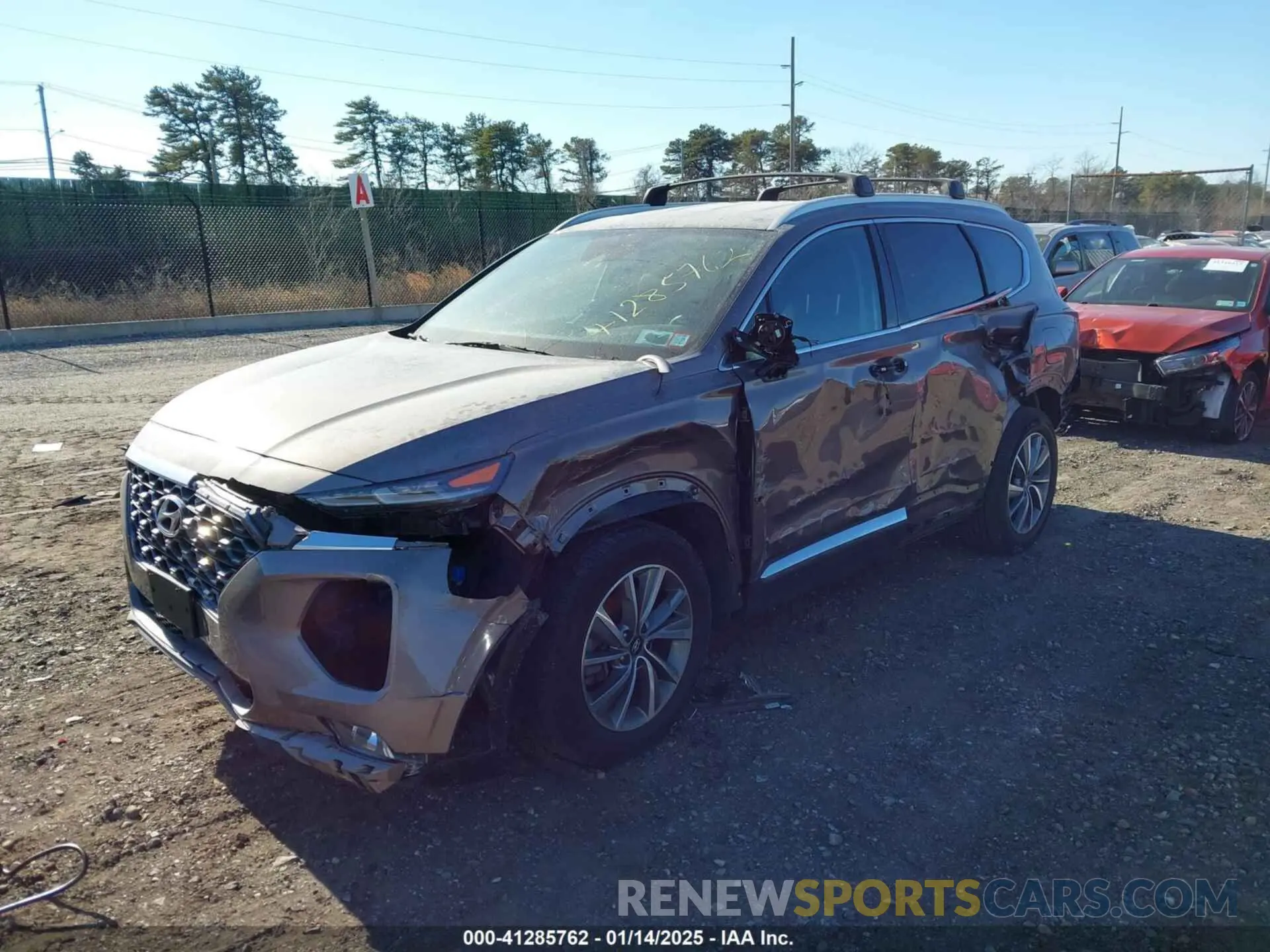 2 fotografías del automóvil dañado 5NMS3CADXLH244536 HYUNDAI SANTA FE 2020
