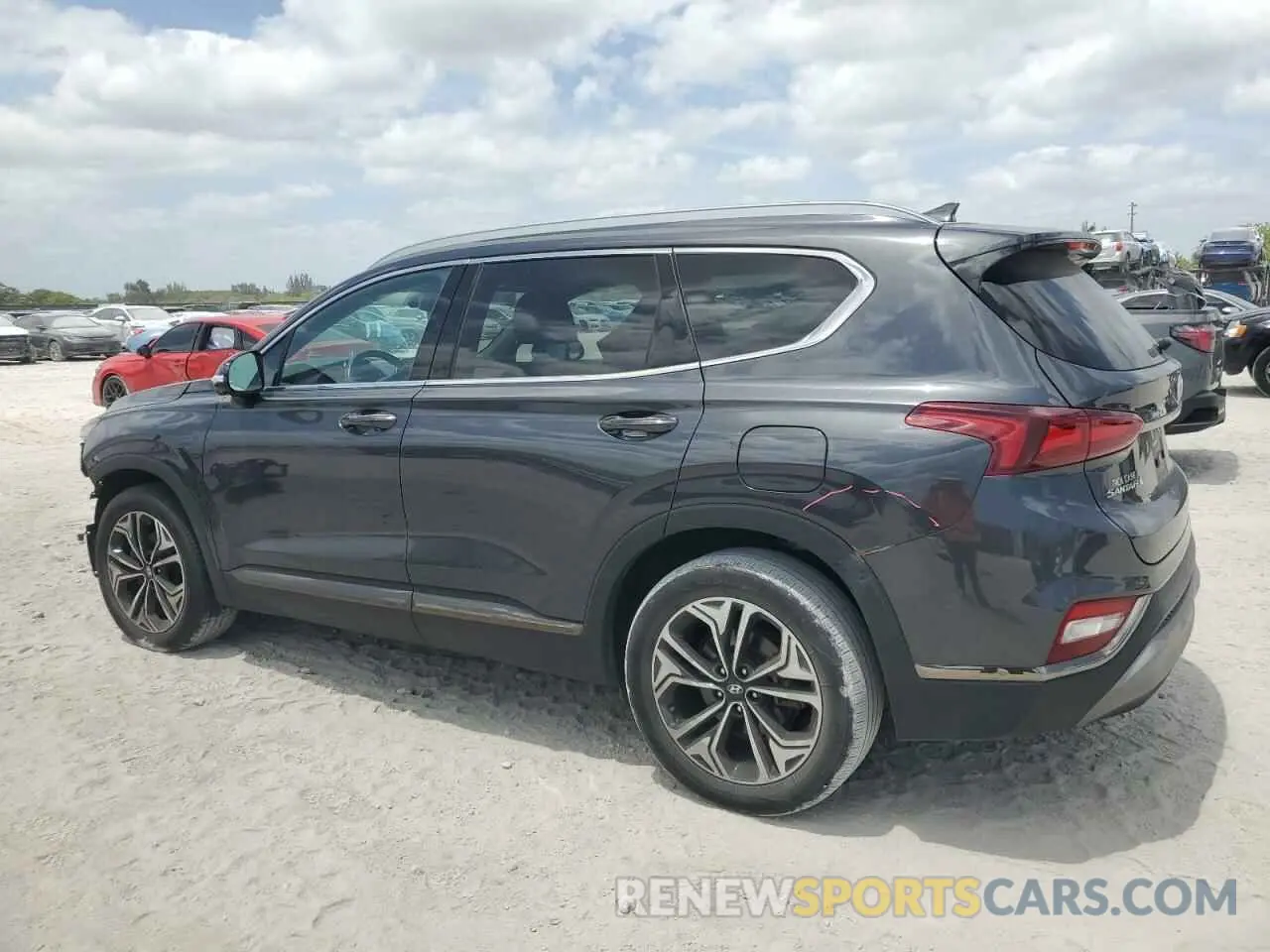 2 fotografías del automóvil dañado 5NMS53AA4LH276222 HYUNDAI SANTA FE 2020