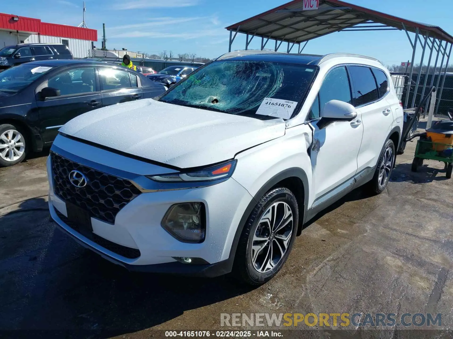 2 fotografías del automóvil dañado 5NMS5CAA0LH150391 HYUNDAI SANTA FE 2020