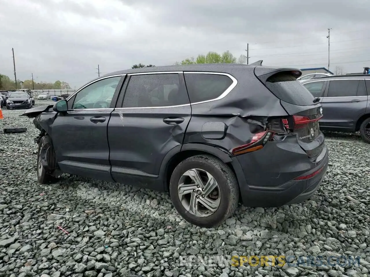 2 fotografías del automóvil dañado 5NMS14AJ0MH334653 HYUNDAI SANTA FE 2021