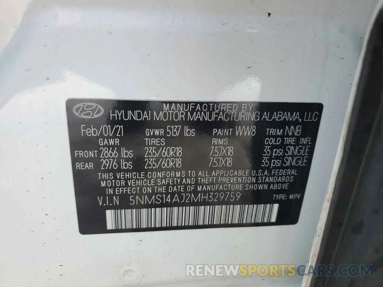 13 fotografías del automóvil dañado 5NMS14AJ2MH329759 HYUNDAI SANTA FE 2021
