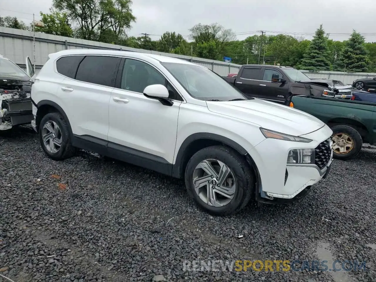 4 fotografías del automóvil dañado 5NMS14AJ9MH361804 HYUNDAI SANTA FE 2021