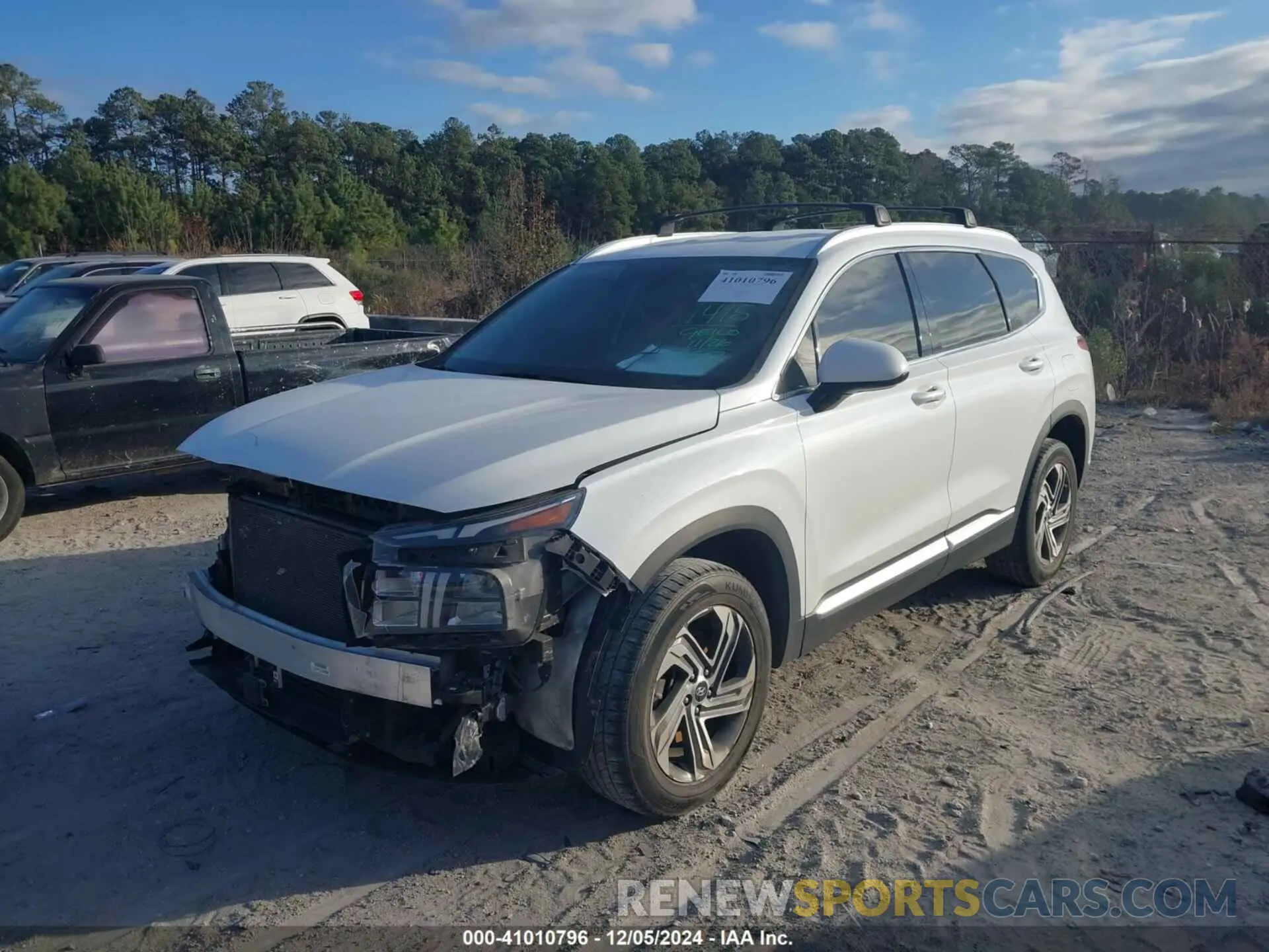 2 fotografías del automóvil dañado 5NMS24AJ3MH368695 HYUNDAI SANTA FE 2021