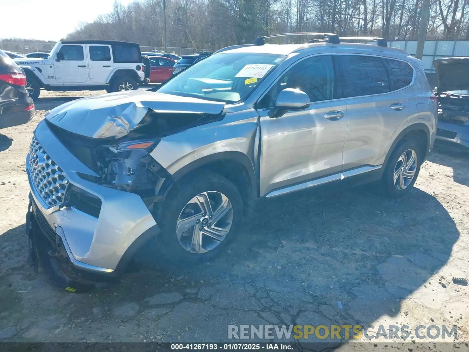 2 fotografías del automóvil dañado 5NMS24AJ5MH361862 HYUNDAI SANTA FE 2021