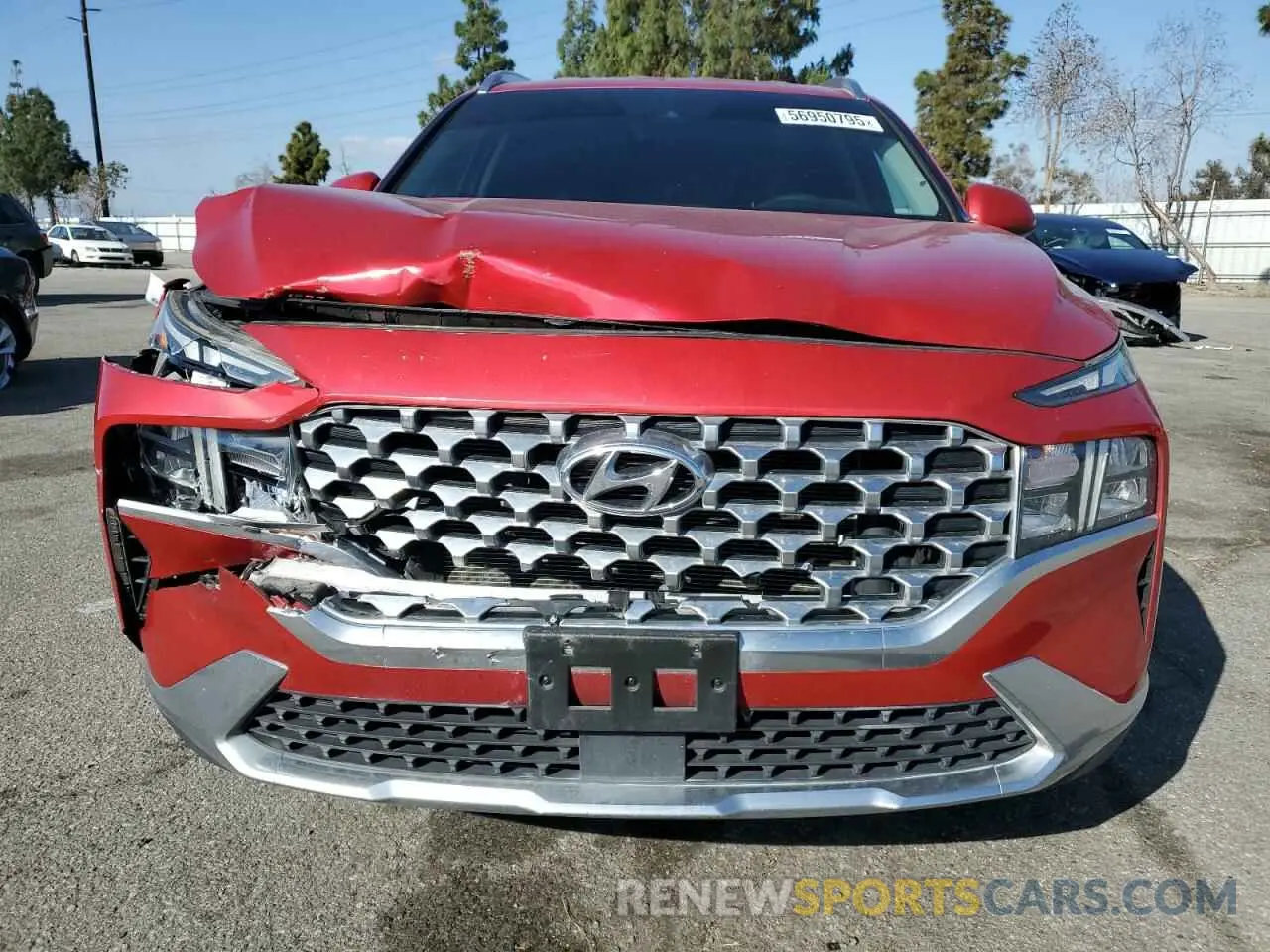 5 fotografías del automóvil dañado 5NMS24AJ8MH332761 HYUNDAI SANTA FE 2021