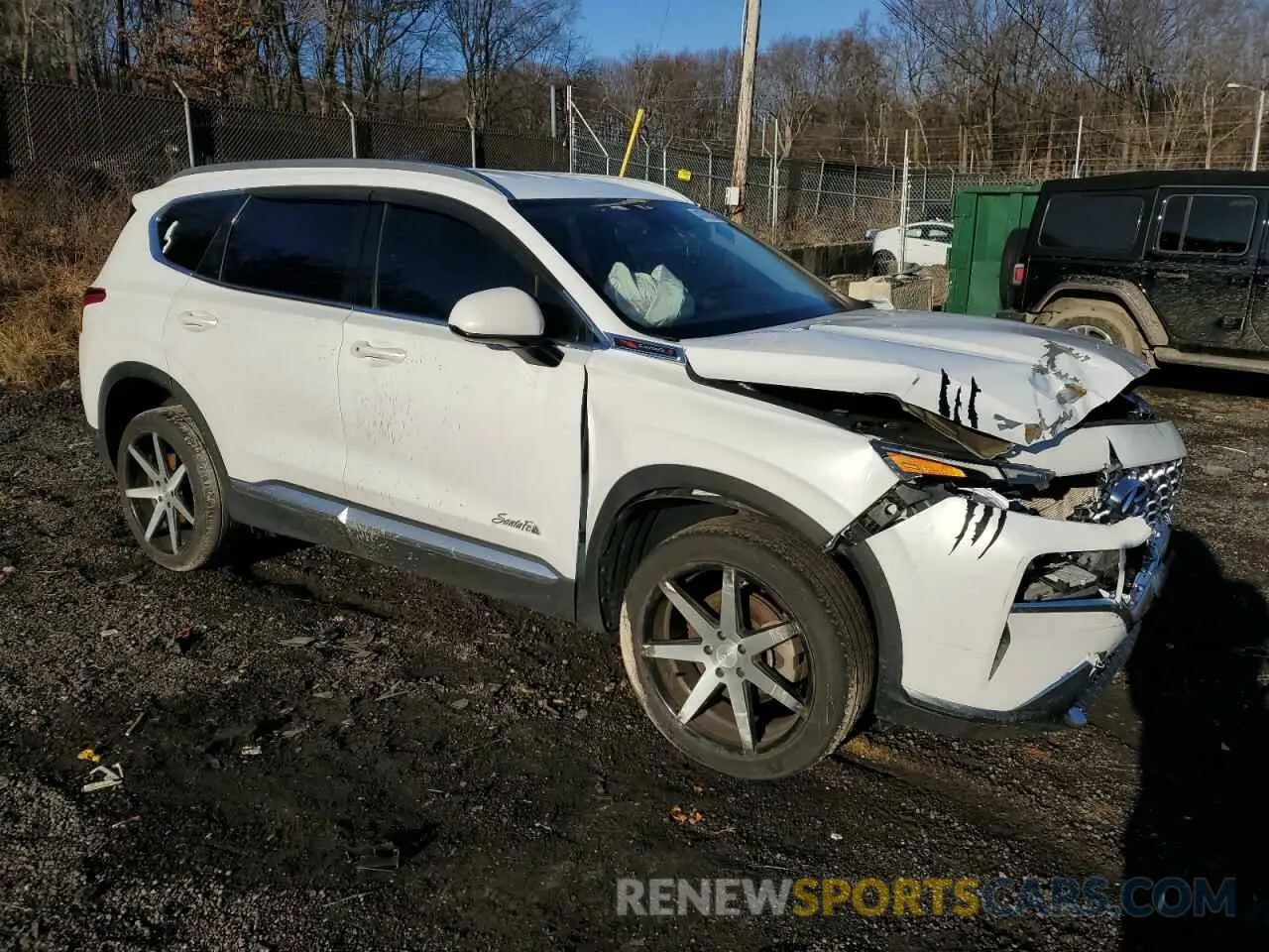 4 fotografías del automóvil dañado 5NMS2DAJ1MH320614 HYUNDAI SANTA FE 2021