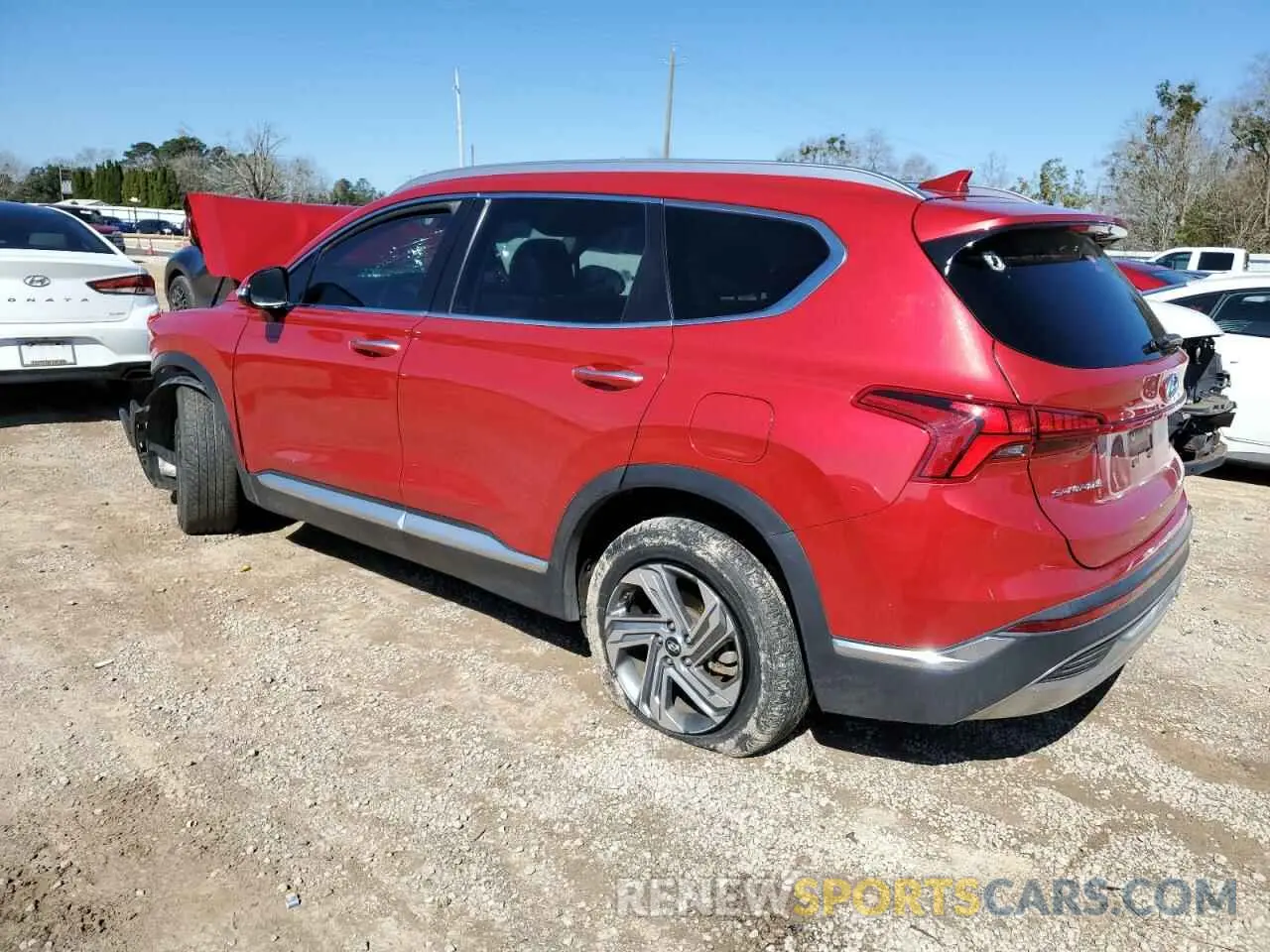 2 fotografías del automóvil dañado 5NMS34AJ0MH310783 HYUNDAI SANTA FE 2021