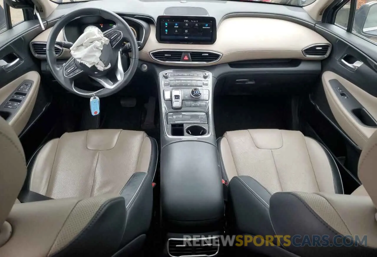 8 fotografías del automóvil dañado 5NMS3DAJ1MH345249 HYUNDAI SANTA FE 2021