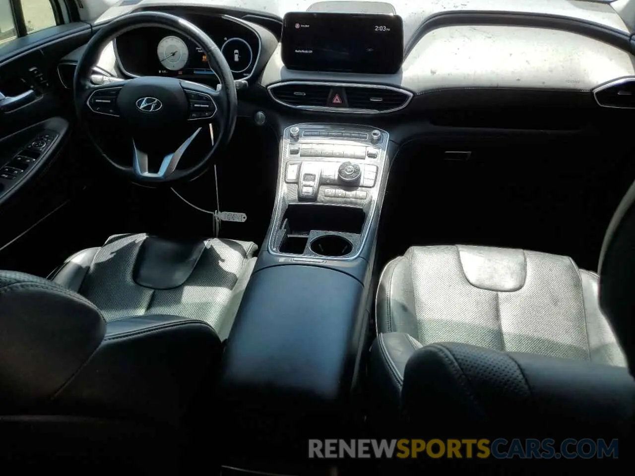 8 fotografías del automóvil dañado 5NMS44AL2MH362334 HYUNDAI SANTA FE 2021