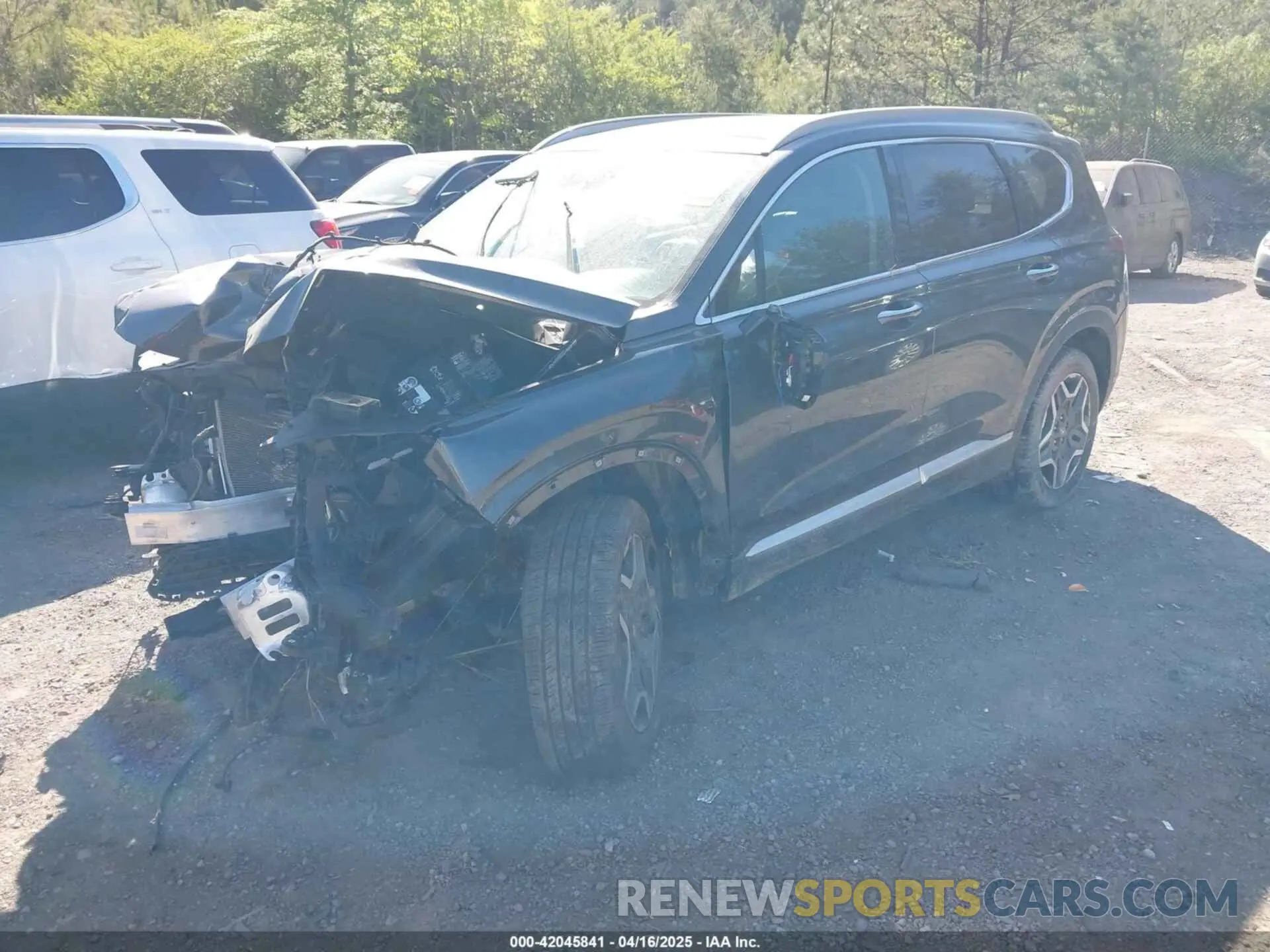2 fotografías del automóvil dañado 5NMS44AL6MH323519 HYUNDAI SANTA FE 2021