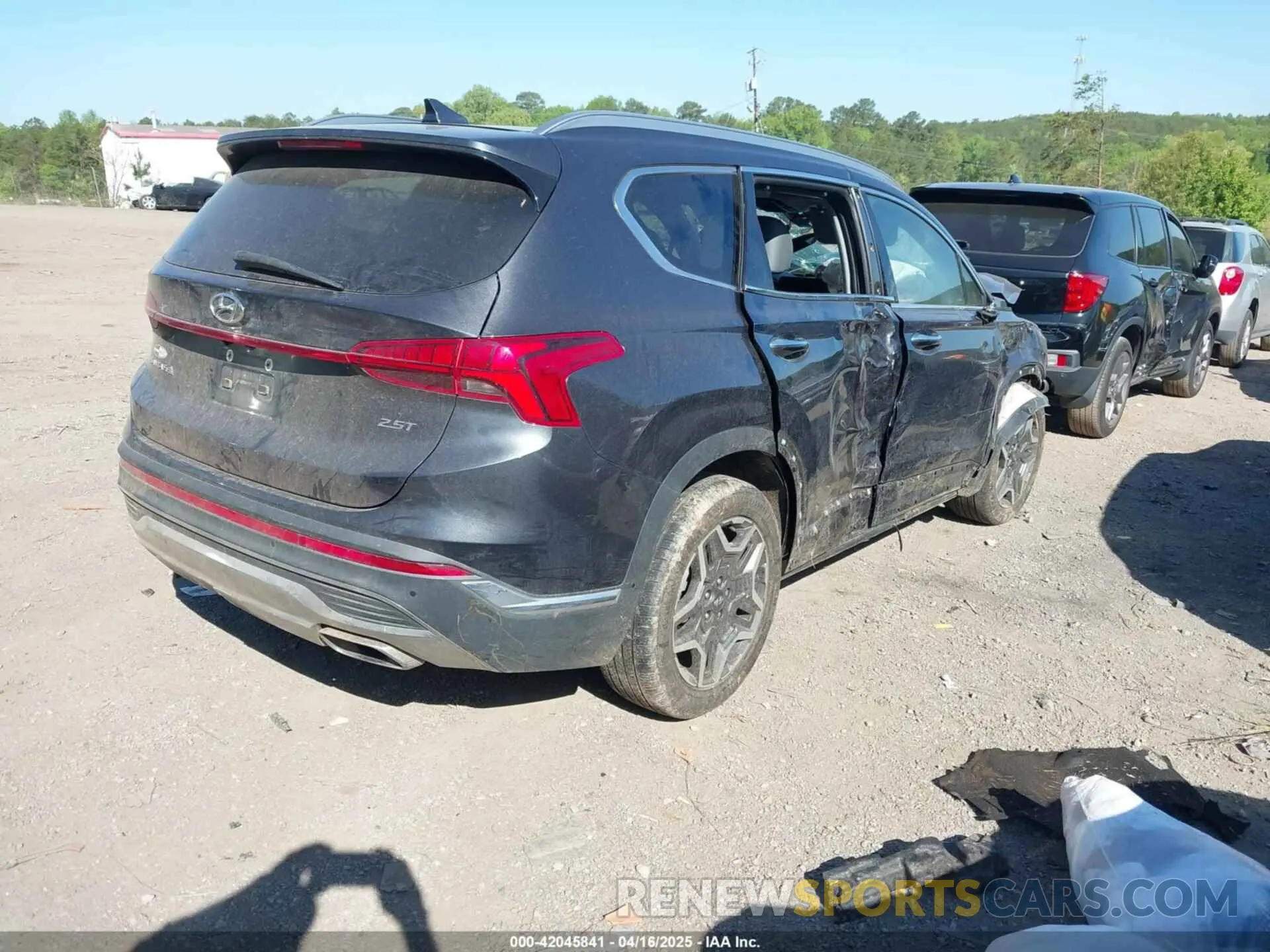 4 fotografías del automóvil dañado 5NMS44AL6MH323519 HYUNDAI SANTA FE 2021