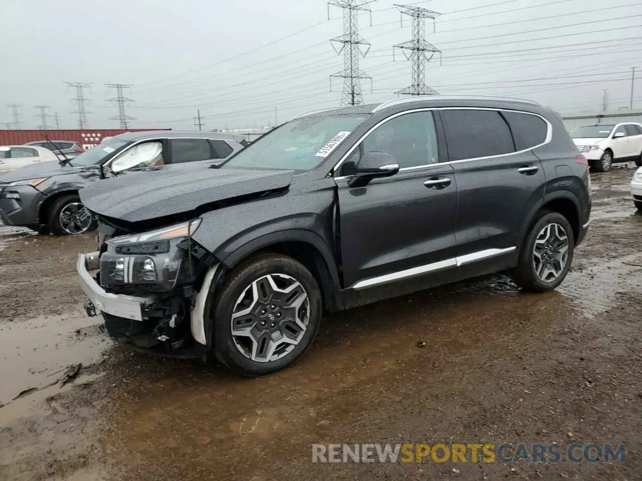 1 fotografías del automóvil dañado 5NMS44AL6MH335928 HYUNDAI SANTA FE 2021