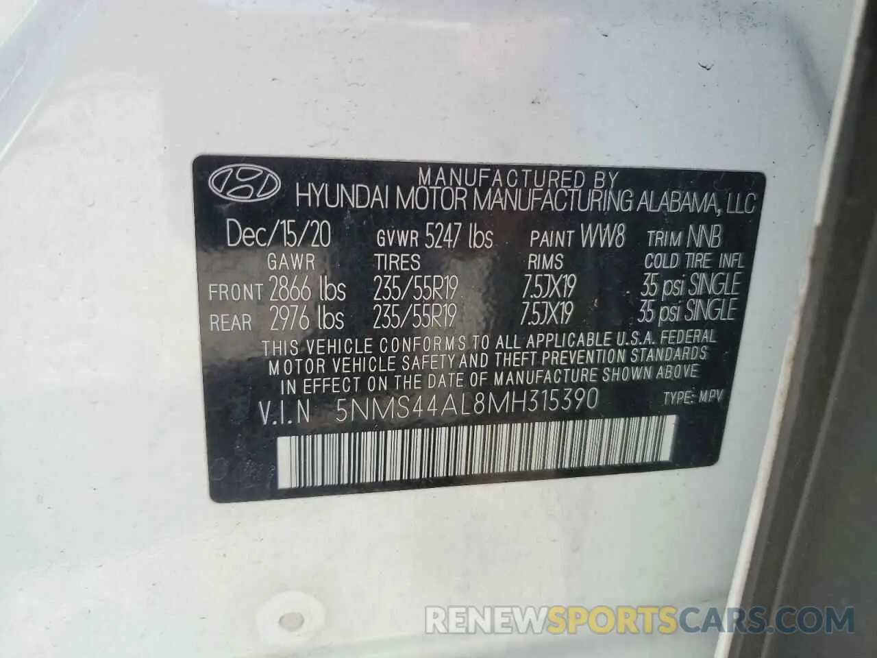 13 fotografías del automóvil dañado 5NMS44AL8MH315390 HYUNDAI SANTA FE 2021