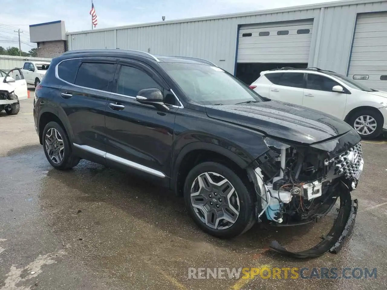 4 fotografías del automóvil dañado 5NMS44ALXMH335463 HYUNDAI SANTA FE 2021