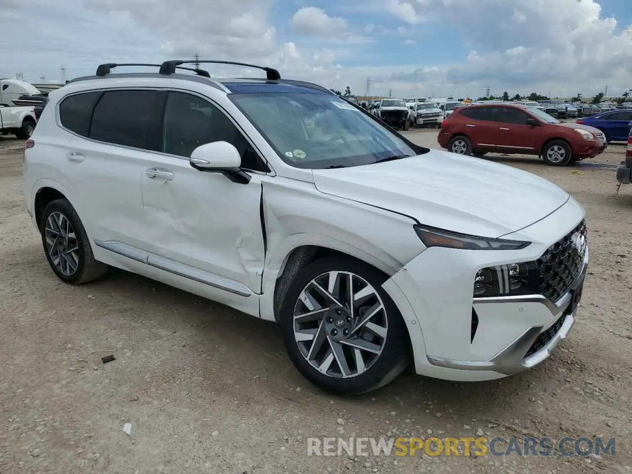 4 fotografías del automóvil dañado 5NMS5DAL5MH358713 HYUNDAI SANTA FE 2021