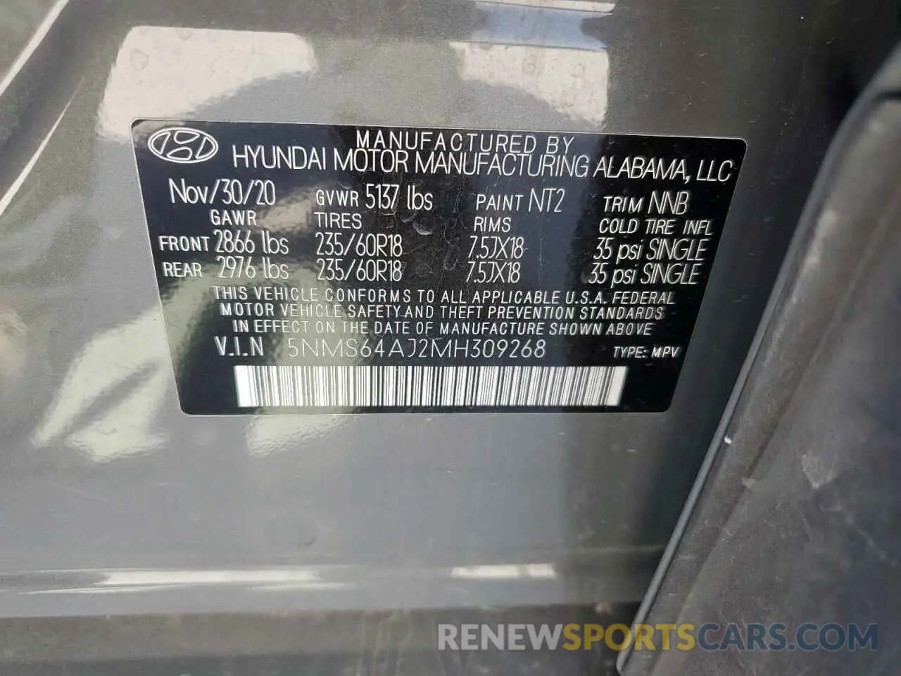 14 fotografías del automóvil dañado 5NMS64AJ2MH309268 HYUNDAI SANTA FE 2021