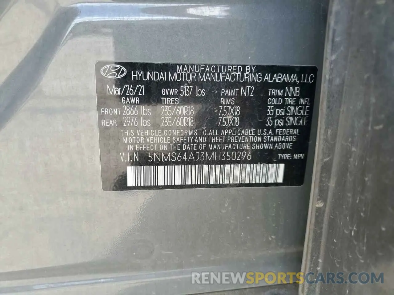 13 fotografías del automóvil dañado 5NMS64AJ3MH350296 HYUNDAI SANTA FE 2021