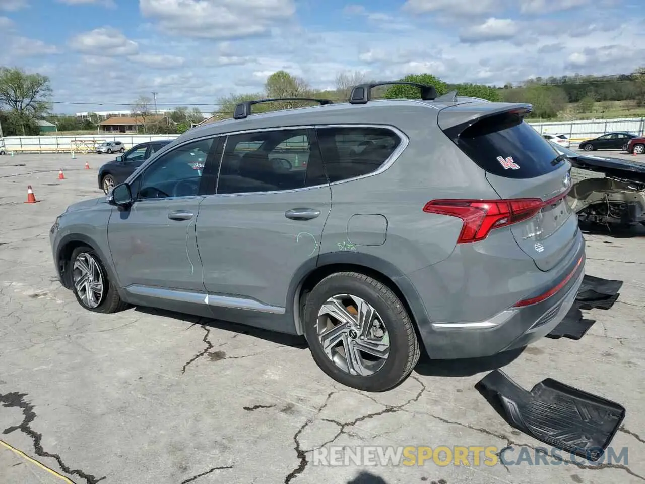 2 fotografías del automóvil dañado 5NMS64AJ3MH350296 HYUNDAI SANTA FE 2021