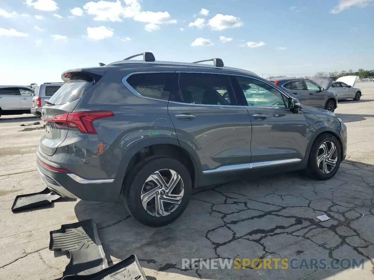 3 fotografías del automóvil dañado 5NMS64AJ3MH350296 HYUNDAI SANTA FE 2021