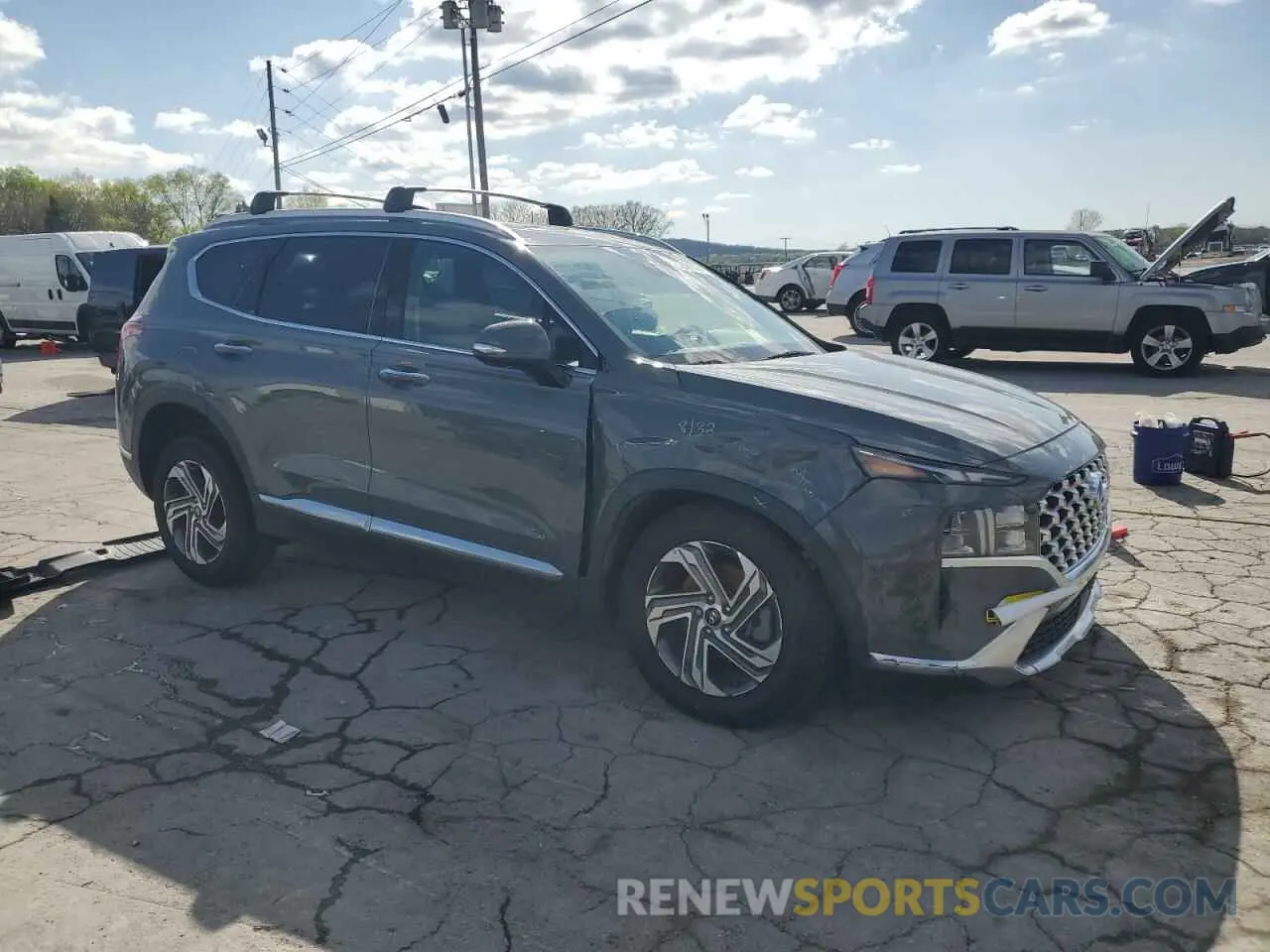4 fotografías del automóvil dañado 5NMS64AJ3MH350296 HYUNDAI SANTA FE 2021