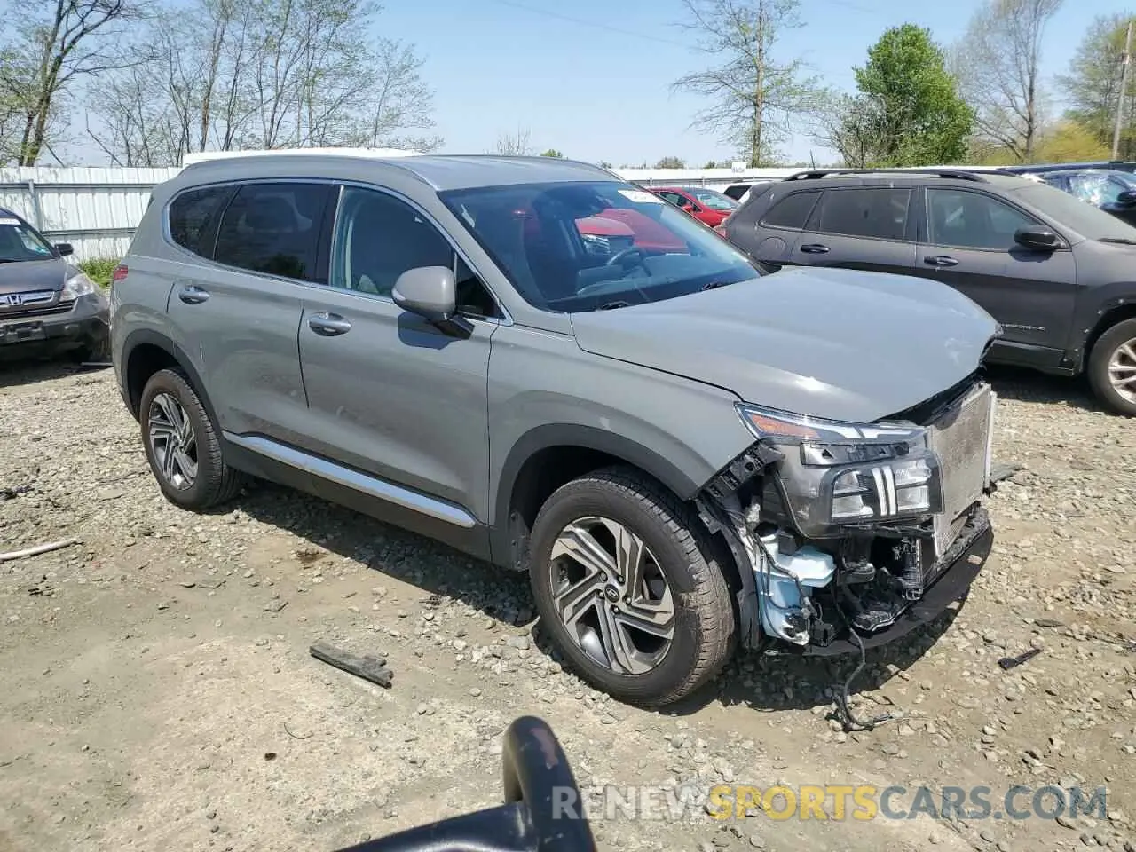 4 fotografías del automóvil dañado 5NMS6DAJ0MH358792 HYUNDAI SANTA FE 2021