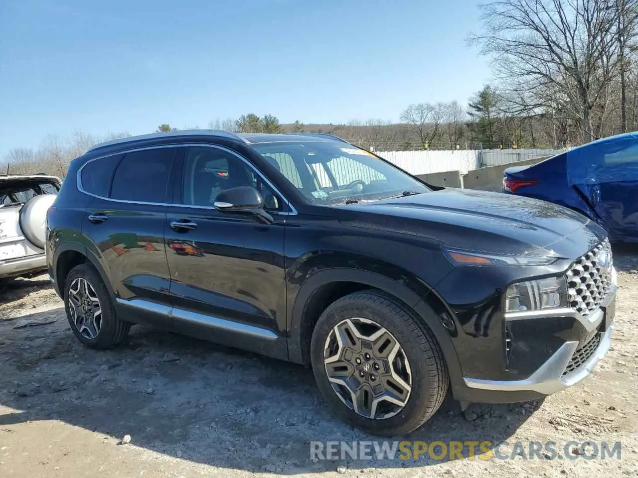 4 fotografías del automóvil dañado KM8S3DA14MU009244 HYUNDAI SANTA FE 2021