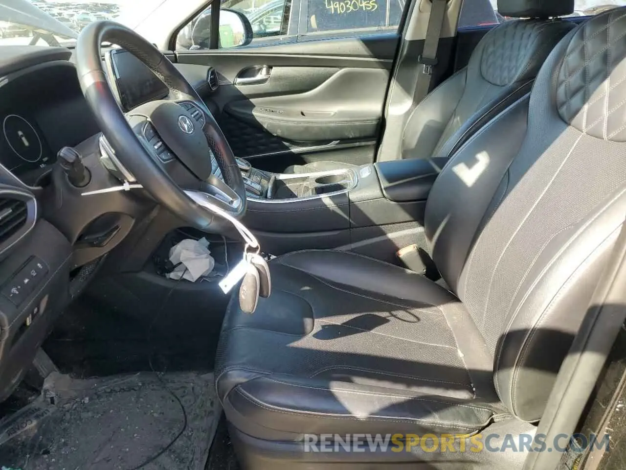 7 fotografías del automóvil dañado KM8S3DA14MU009244 HYUNDAI SANTA FE 2021