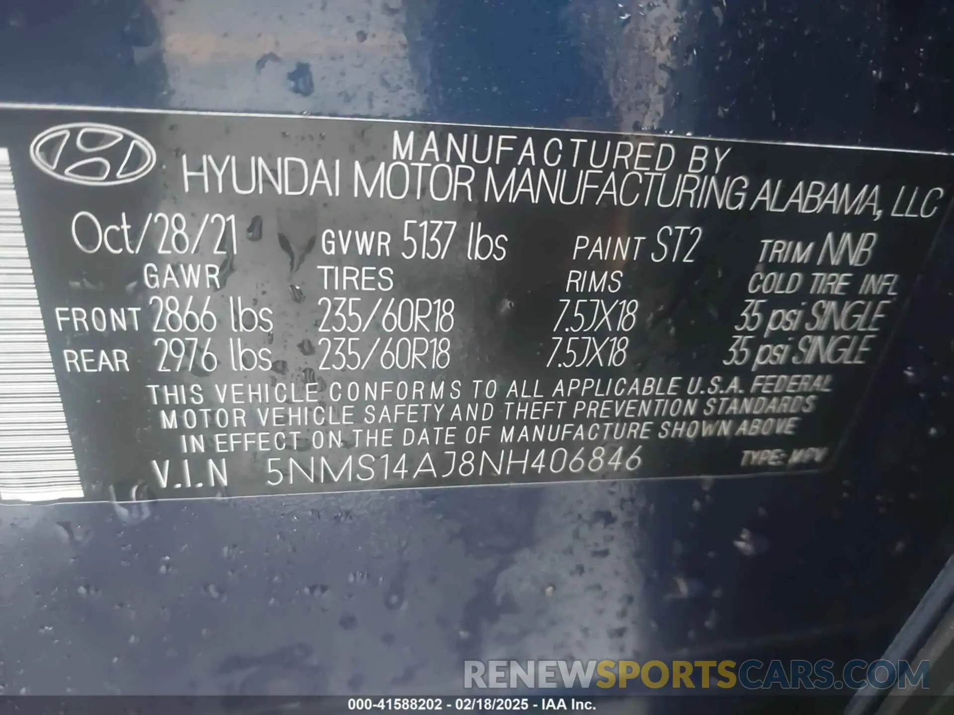9 fotografías del automóvil dañado 5NMS14AJ8NH406846 HYUNDAI SANTA FE 2022