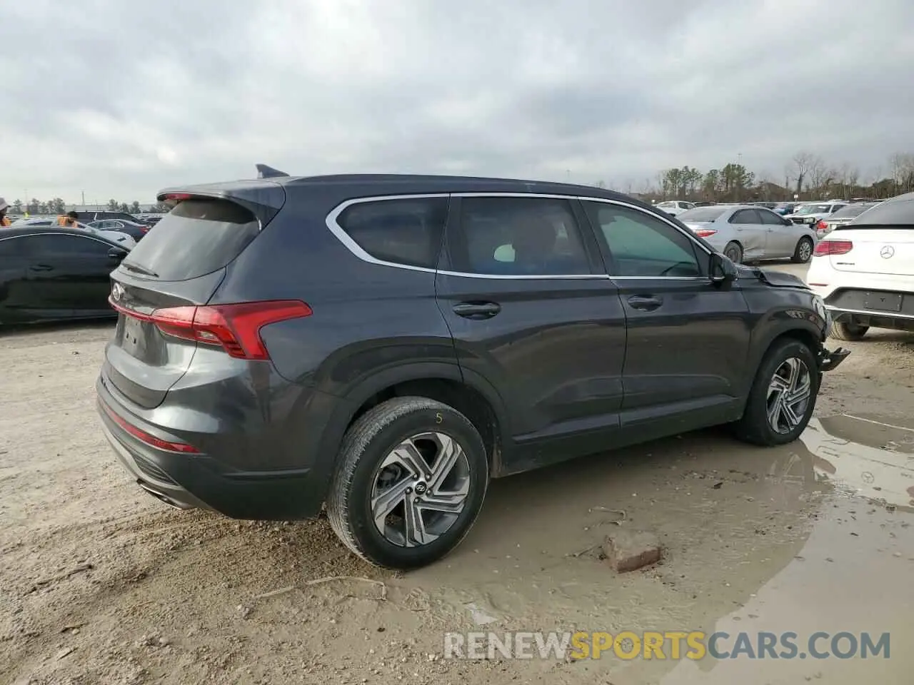 3 fotografías del automóvil dañado 5NMS14AJ9NH376384 HYUNDAI SANTA FE 2022