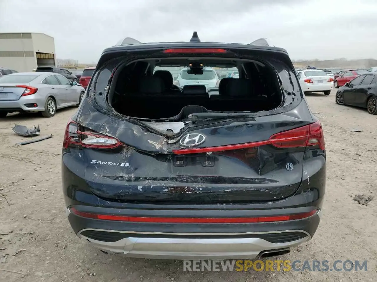 6 fotografías del automóvil dañado 5NMS24AJ1NH429706 HYUNDAI SANTA FE 2022