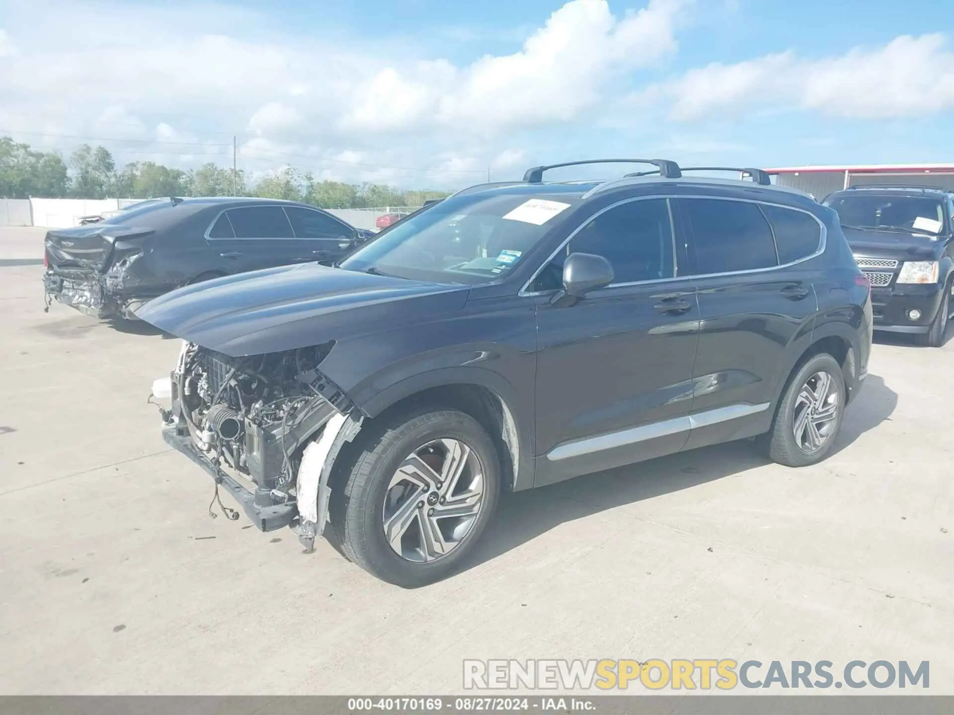 2 fotografías del automóvil dañado 5NMS24AJ4NH444099 HYUNDAI SANTA FE 2022