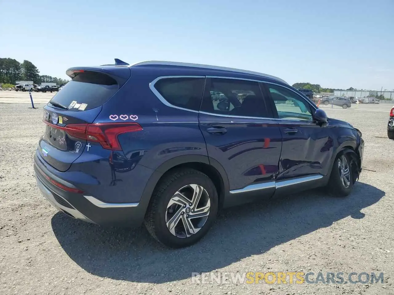 3 fotografías del automóvil dañado 5NMS24AJ7NH474360 HYUNDAI SANTA FE 2022