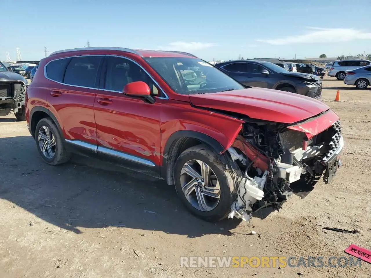 4 fotografías del automóvil dañado 5NMS24AJXNH482064 HYUNDAI SANTA FE 2022