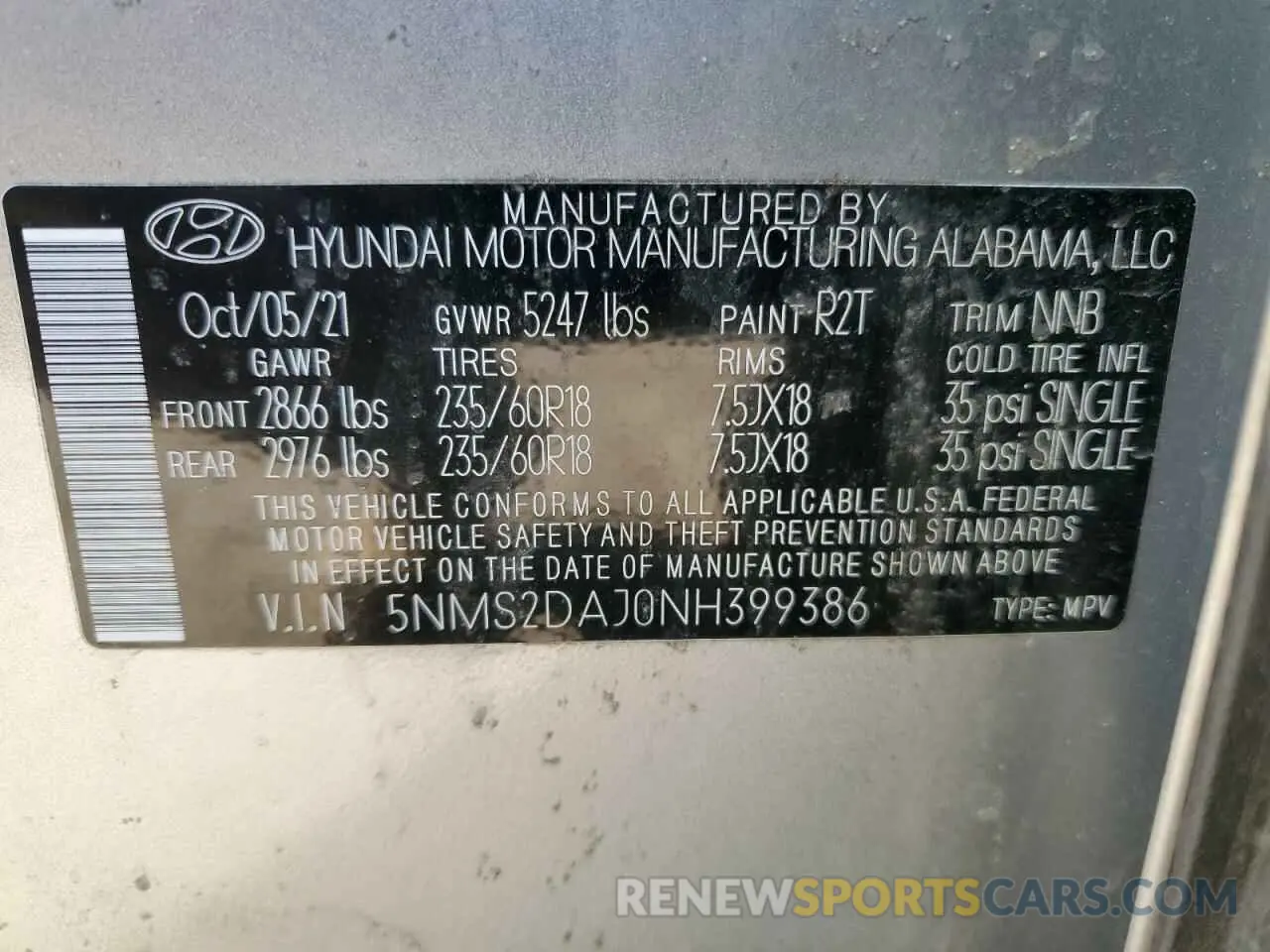 16 fotografías del automóvil dañado 5NMS2DAJ0NH399386 HYUNDAI SANTA FE 2022