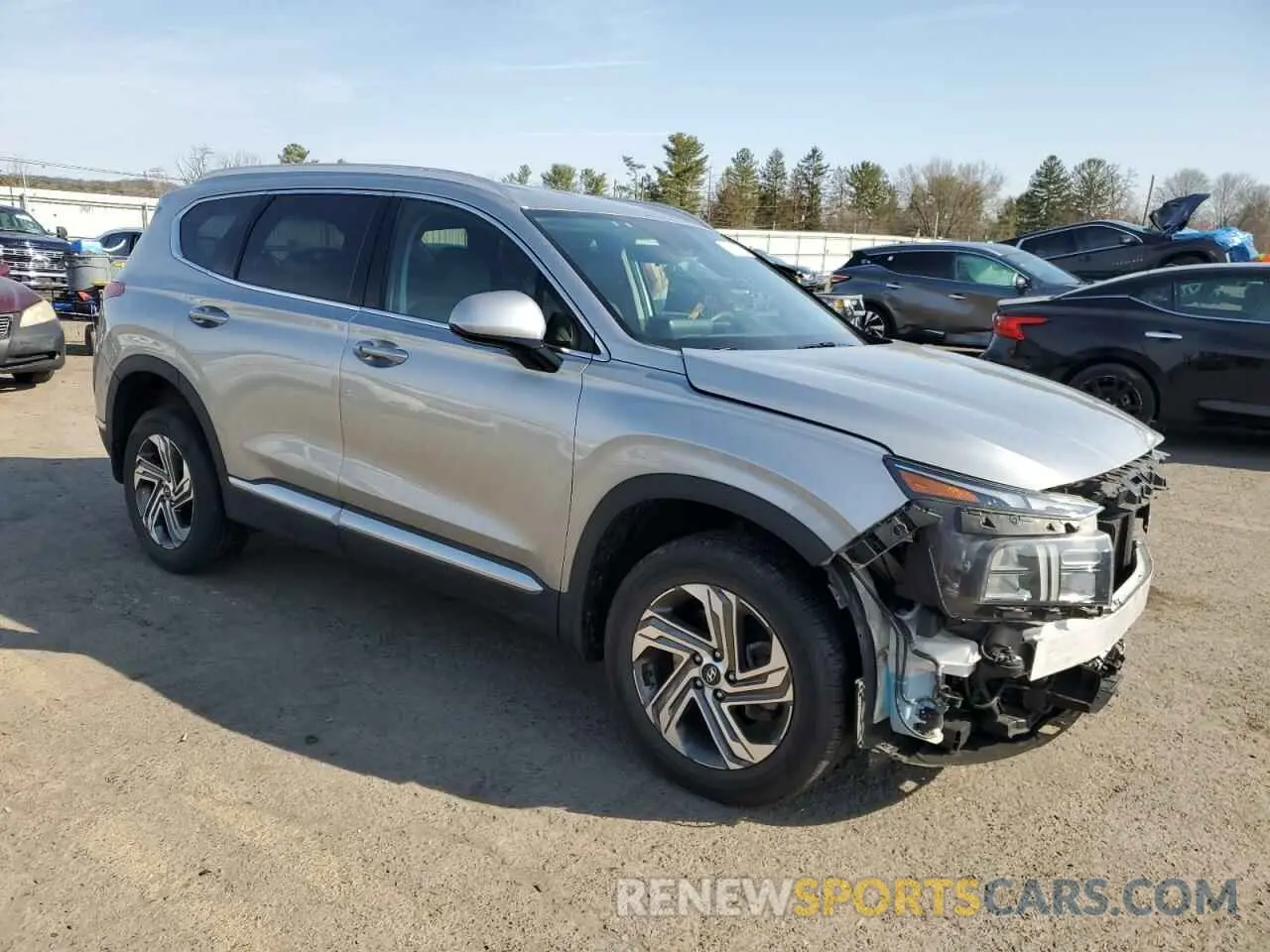 4 fotografías del automóvil dañado 5NMS2DAJ0NH399386 HYUNDAI SANTA FE 2022
