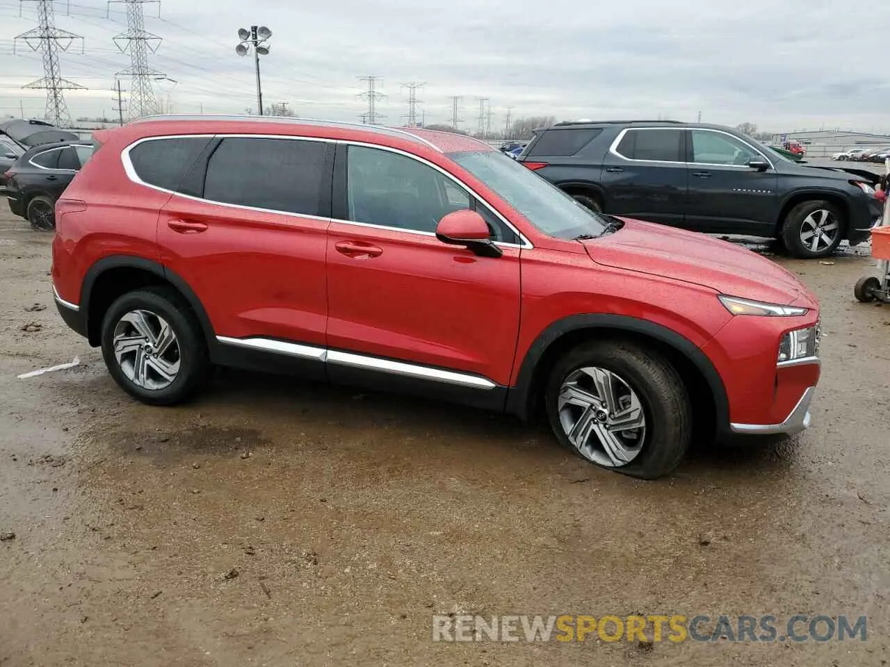 4 fotografías del automóvil dañado 5NMS2DAJ1NH405065 HYUNDAI SANTA FE 2022