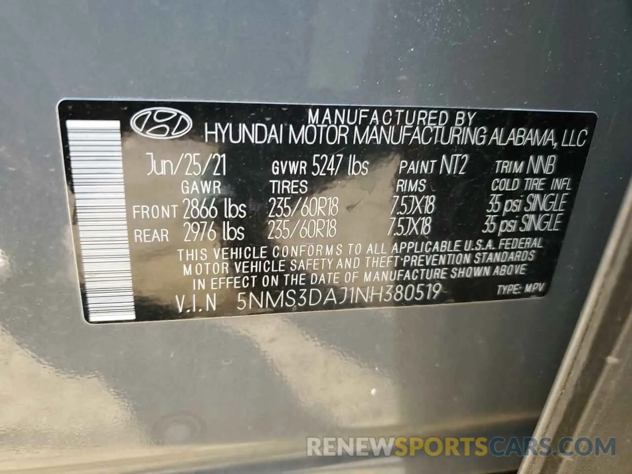 14 fotografías del automóvil dañado 5NMS3DAJ1NH380519 HYUNDAI SANTA FE 2022